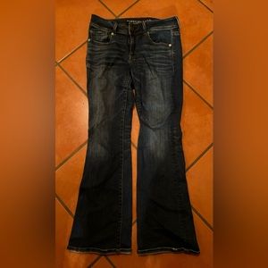 AEO super stretch kick boot jeans